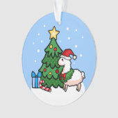 幸せなLlamadays オーナメント (正面)