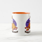 幸せなLlamaween ツートーンマグカップ (中央)