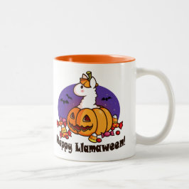 幸せなLlamaween ツートーンマグカップ
