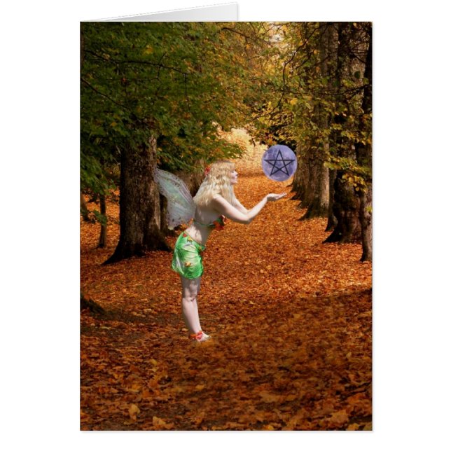 幸せなMabonの異教のな妖精の国カード (正面)