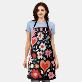 幸せなMCMの花 エプロン (着用した状態)