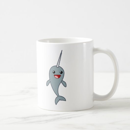 幸せなNarwhal コーヒーマグカップ (右)
