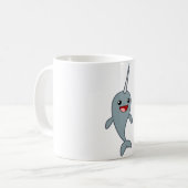 幸せなNarwhal コーヒーマグカップ (正面左)