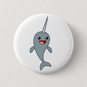幸せなNarwhal 缶バッジ