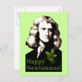 幸せなNewtonmasの休日カード シーズンポストカード (正面/裏面)