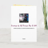 幸せなOstara -春の妖精の国-空白のなメッセージカード カード (裏面)