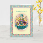 幸せなOstara -春分点- Ostaraのバスケット カード (黄色い花)