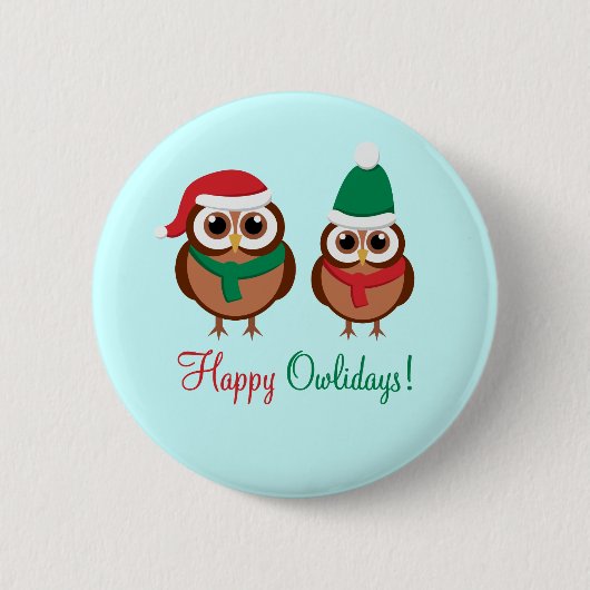 幸せなOwlidays 缶バッジ (正面)