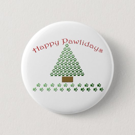 幸せなpawlidays copy1 缶バッジ (正面)