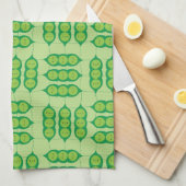 幸せなPeapods キッチンタオル (四つ折り)