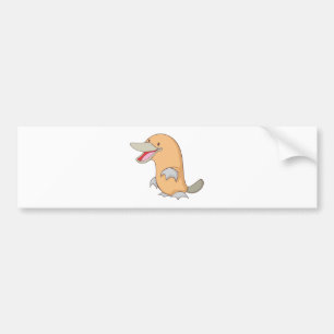 幸せなPlatypus バンパーステッカー
