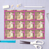 幸せなPraire犬のティッシュペーパー 薄葉紙 (クラフト)