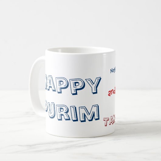 幸せなPurimのコーヒー・マグはヒントを!取ります!! ワイン無し! コーヒーマグカップ (正面左)