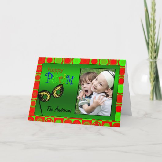 幸せなPurimの明るい円カード カード (正面)