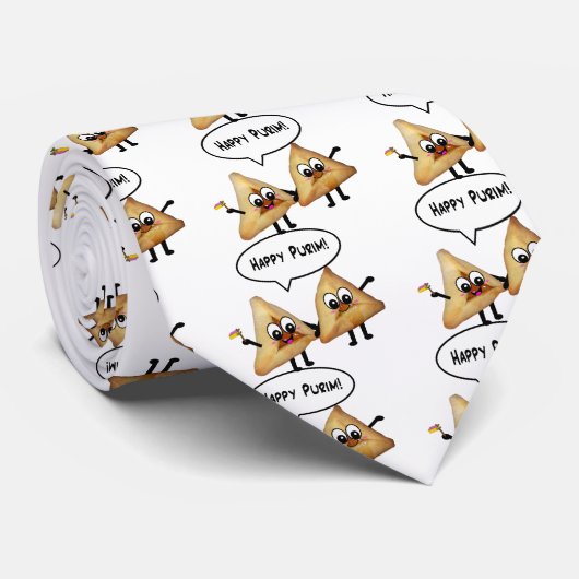 幸せなPurimはhamantaschen ネクタイ (ロール)