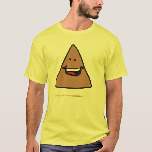 幸せなSamosa Tシャツ (正面)
