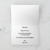 幸せなSoberversary、ピンクは壮麗な記念日を聞く カード (内部)