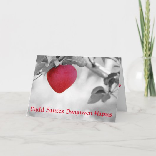 幸せなSt Dwynwen日(りんご) シーズンカード (正面)