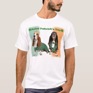 幸せなSt. Patricks日のバセット犬 Tシャツ
