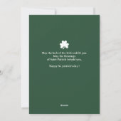 幸せなSt patricks dayシャムロックの家族の写真 シーズンカード (裏面)
