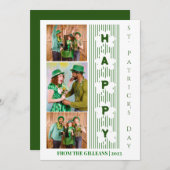 幸せなSt patricks dayシャムロックの家族の写真 シーズンカード (正面/裏面)