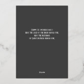 幸せなSt patricks dayシャムロックの家族の写真 箔シーズンカード (裏面)