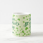 幸せなst patricks dayシャムロック コーヒーマグカップ (中央)