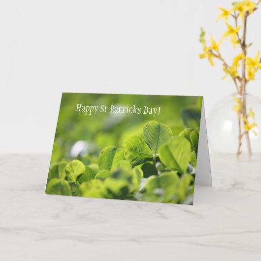 幸せなSt patricks day! カード (黄色い花)