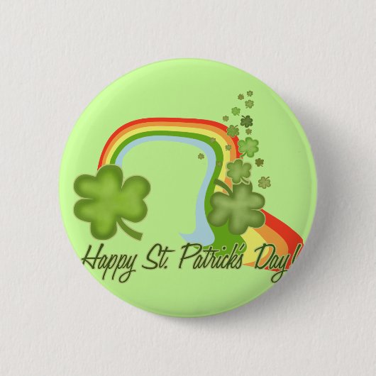 幸せなSt patricks day 缶バッジ (正面)