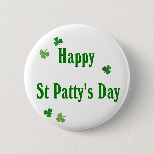 幸せなSt patty's day 缶バッジ (正面)