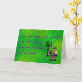 幸せなSt. Urho日のモールス符号の挨拶状 カード (黄色い花)