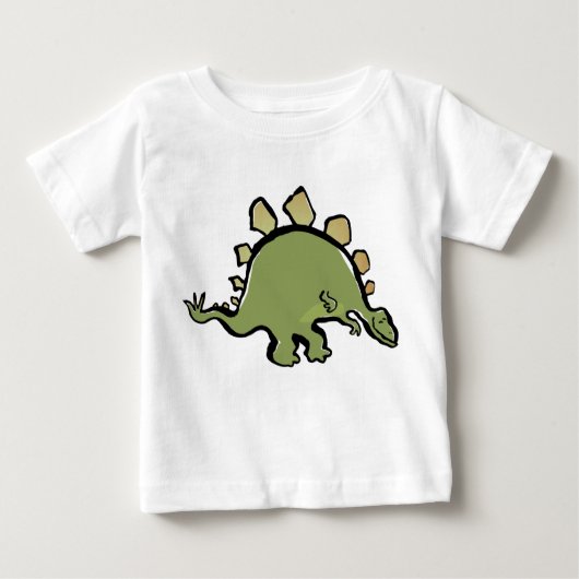 幸せなstegosaur ベビーTシャツ (正面)