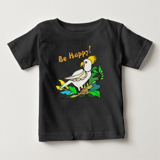幸せなTシャツを着る ベビーTシャツ (正面)
