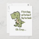 幸せなTレックス ポストカード (正面/裏面)