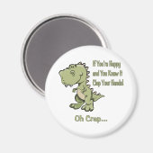 幸せなTレックス マグネット (正面/裏面)