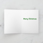 幸せなT骨のステーキのトナカイの赤い鼻のクリスマス シーズンカード (内部)