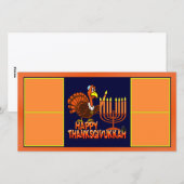幸せなThanksgivukkahの写真カード シーズンカード (正面/裏面)