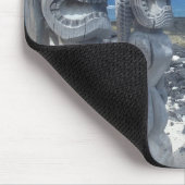 幸せなtikiの彫像のハワイアンのmousepad マウスパッド (コーナー)