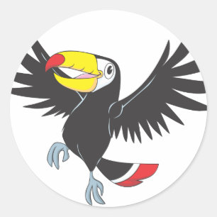 幸せなToucan ラウンドシール