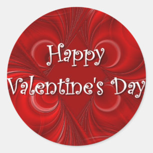幸せなValentine' s日 ラウンドシール