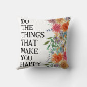 幸せにしてくれることをするやる気を起こさせる クッション (裏面)