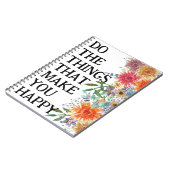 幸せにしてくれることをするやる気を起こさせる ノートブック (左側)