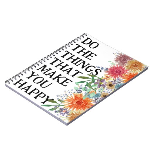 幸せにしてくれることをするやる気を起こさせる ノートブック (左側)