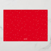 幸せにすべての日おもしろいかわいい1枚の写真 箔シーズンカード (裏面)