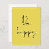 幸せになりなさい 黒いフォント ポストカード (正面/裏面)