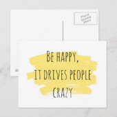 幸せになりましょうのインスピレーションカード ポストカード (正面/裏面)