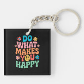 幸せになることやる気を起こさせる- キーホルダー (裏面)