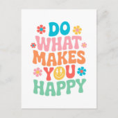 幸せになることやる気を起こさせる- ポストカード (正面)