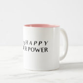 幸せになるのが私のすごい力のマグ ツートーンマグカップ (正面右)
