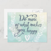 幸せになるようなことをもっと行う ポストカード (正面/裏面)